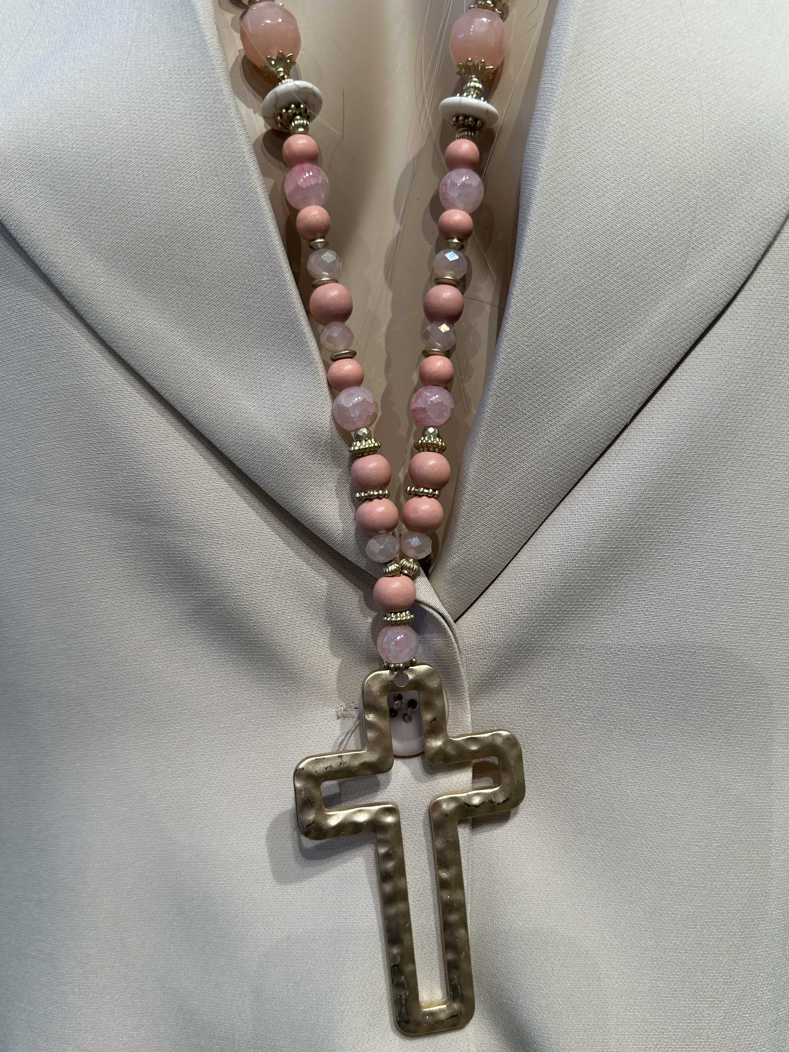 Chioma - Pärlhalsband med kors